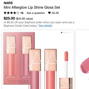 Unopened NARS Mini Afterglow Lip Shine Gloss Set